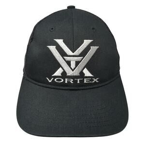 Vortex Mesh Back Trucker Hat Black One Size Embroidered Logo Adjustable